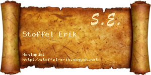 Stoffel Erik névjegykártya
